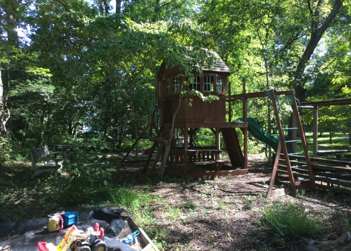 Playground in woods